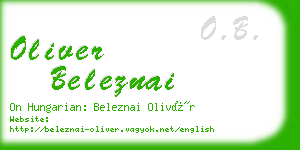 oliver beleznai business card